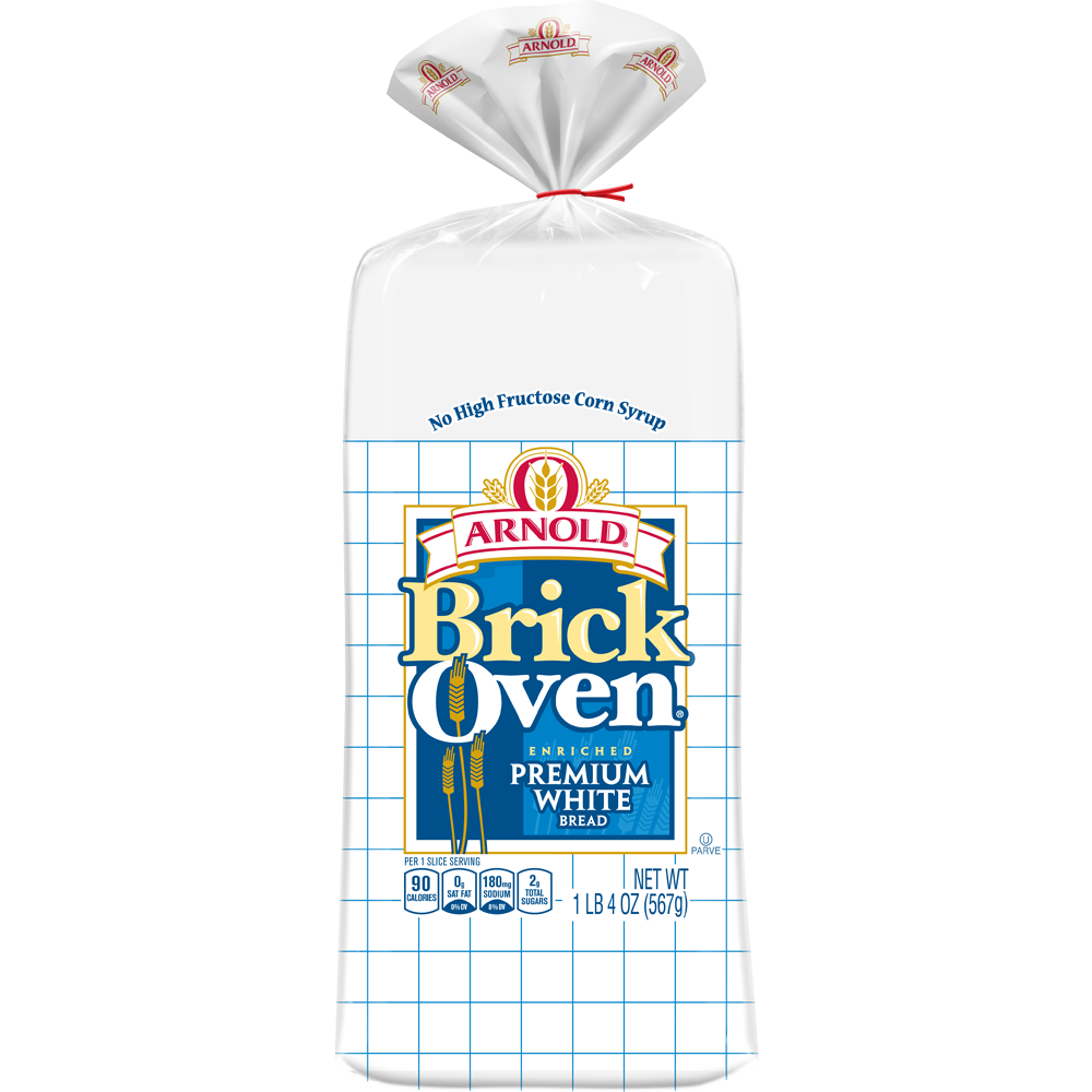 package of Arnold brick oven white bread